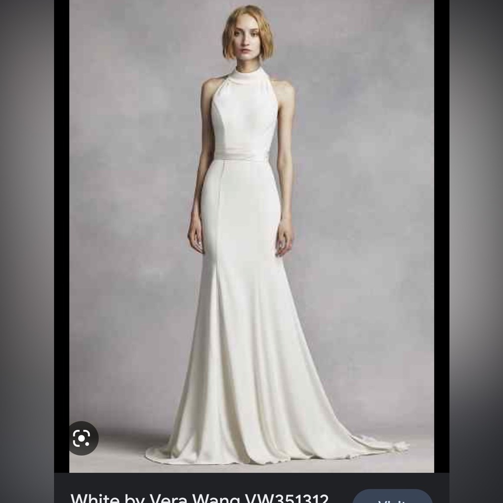 Vera Wang Modern Wedding Dress, veil and belt included.